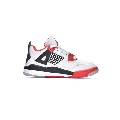Kid Shoes | LJR  Jordan 4 Retro Fire Red (PS), BQ7669-160 02