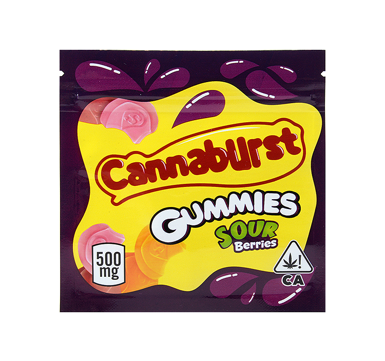 SOUR Berries 500mg Edibles Packaging