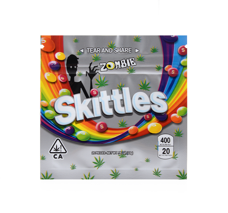 Skittles Edibles Packaging 400mg thc bags