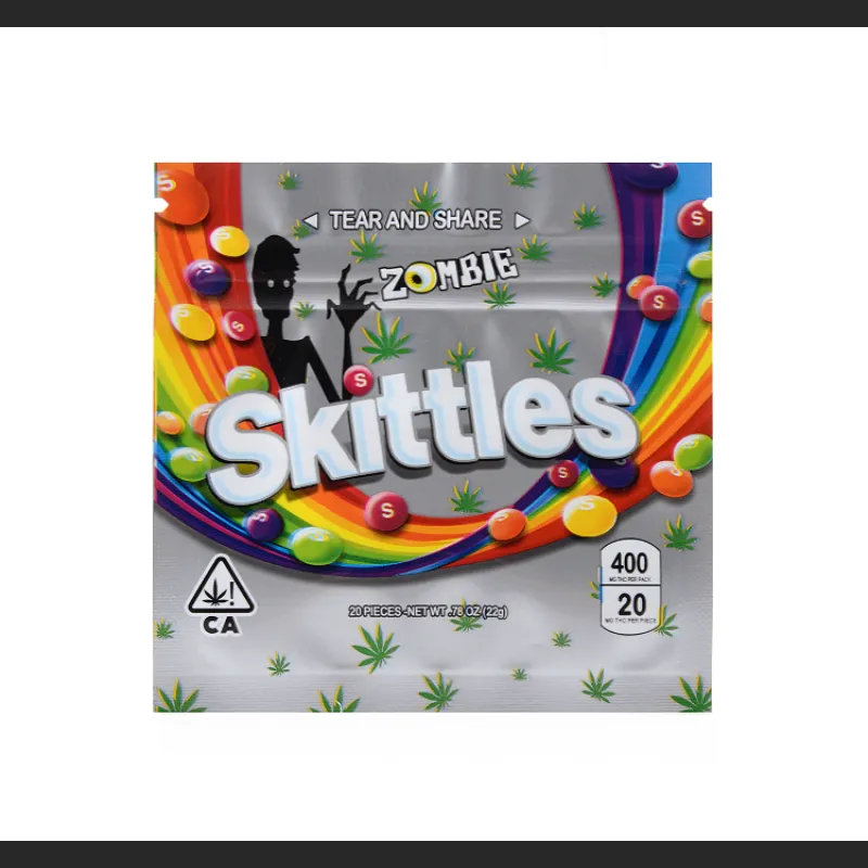 Skittles Edibles Packaging 400mg thc bags
