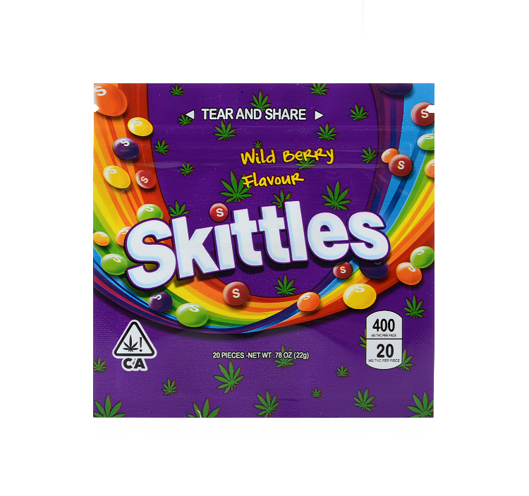 Skittles Edibles Packaging 400mg thc bags