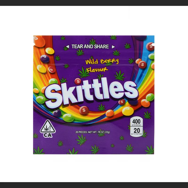 Skittles Edibles Packaging 400mg thc bags