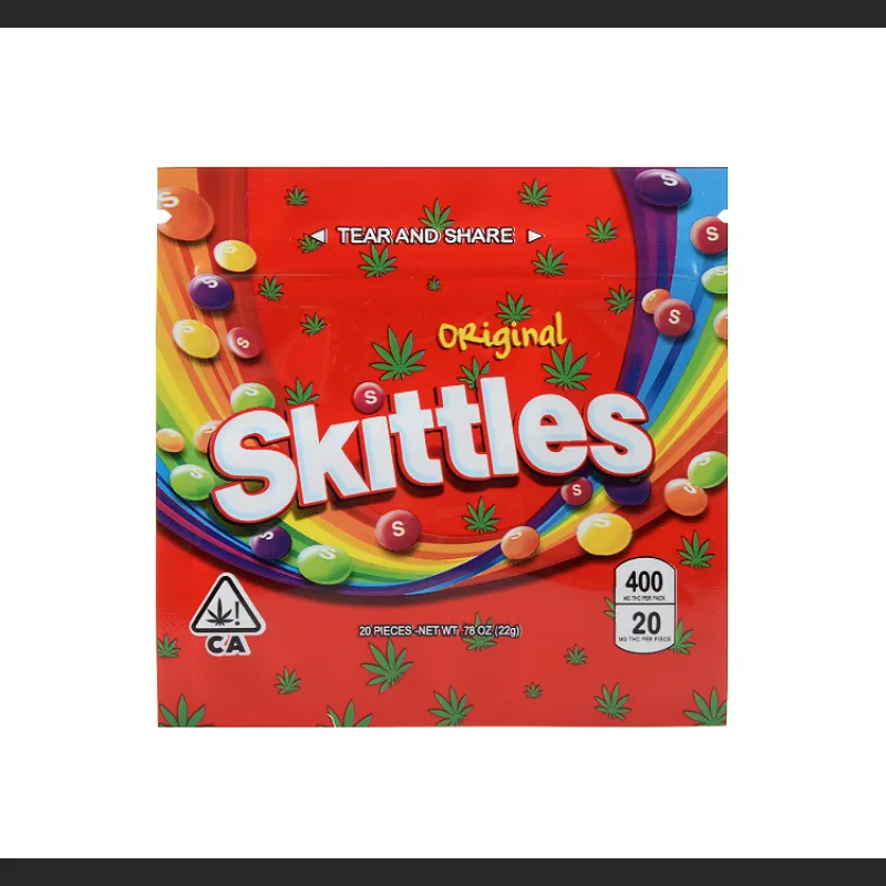 Skittles Edibles Packaging 400mg thc bags
