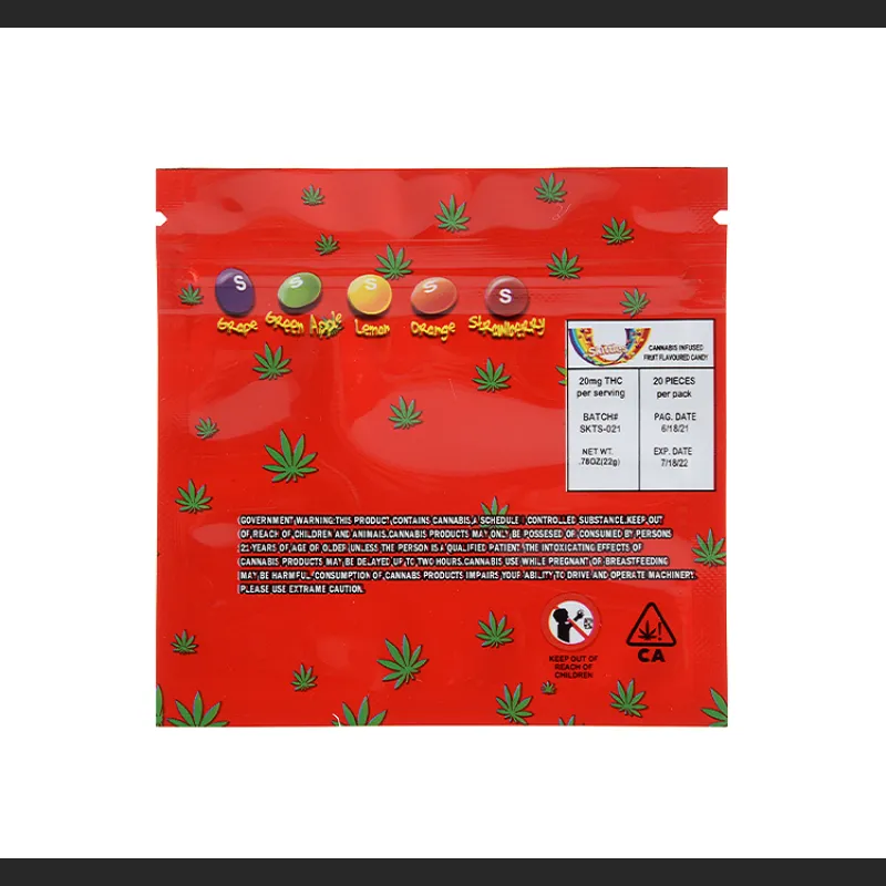 Skittles Edibles Packaging 400mg thc bags