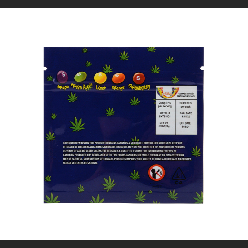 Skittles Edibles Packaging 400mg thc bags