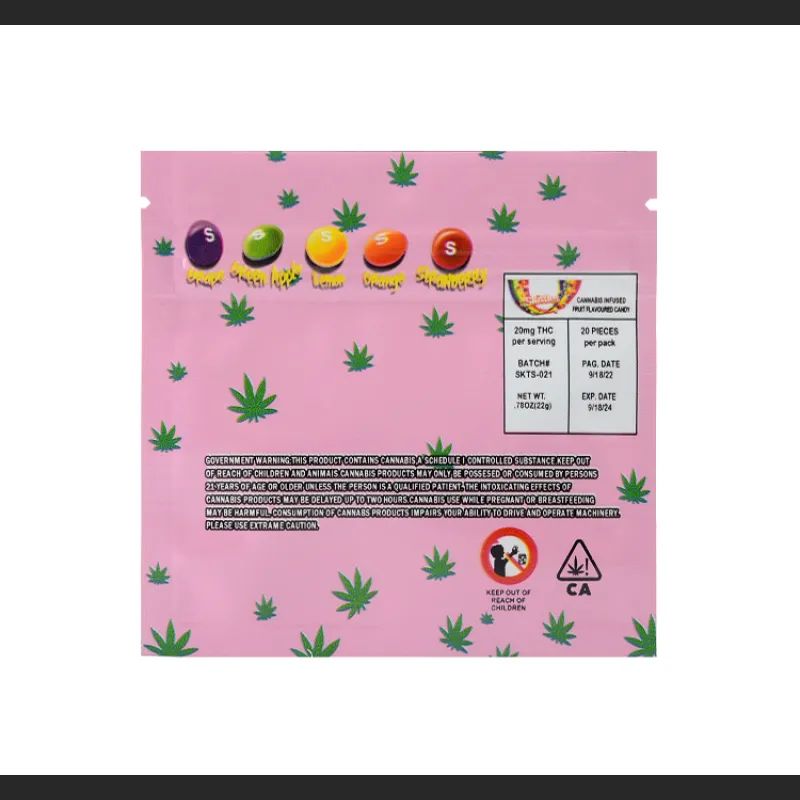 Skittles Edibles Packaging 400mg thc bags