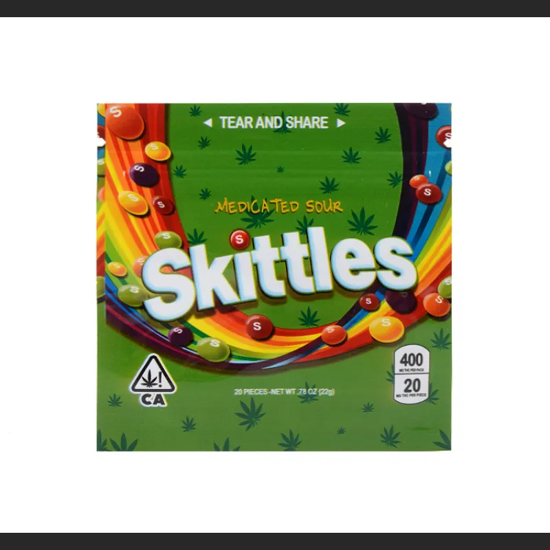 Skittles Edibles Packaging 400mg thc bags