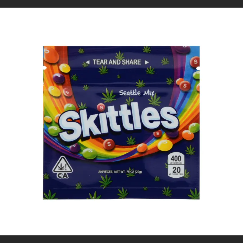 Skittles Edibles Packaging 400mg thc bags