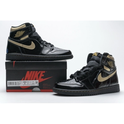 Uabat Jordan 1 Retro High Black Metallic Gold (2020),555088-032 01