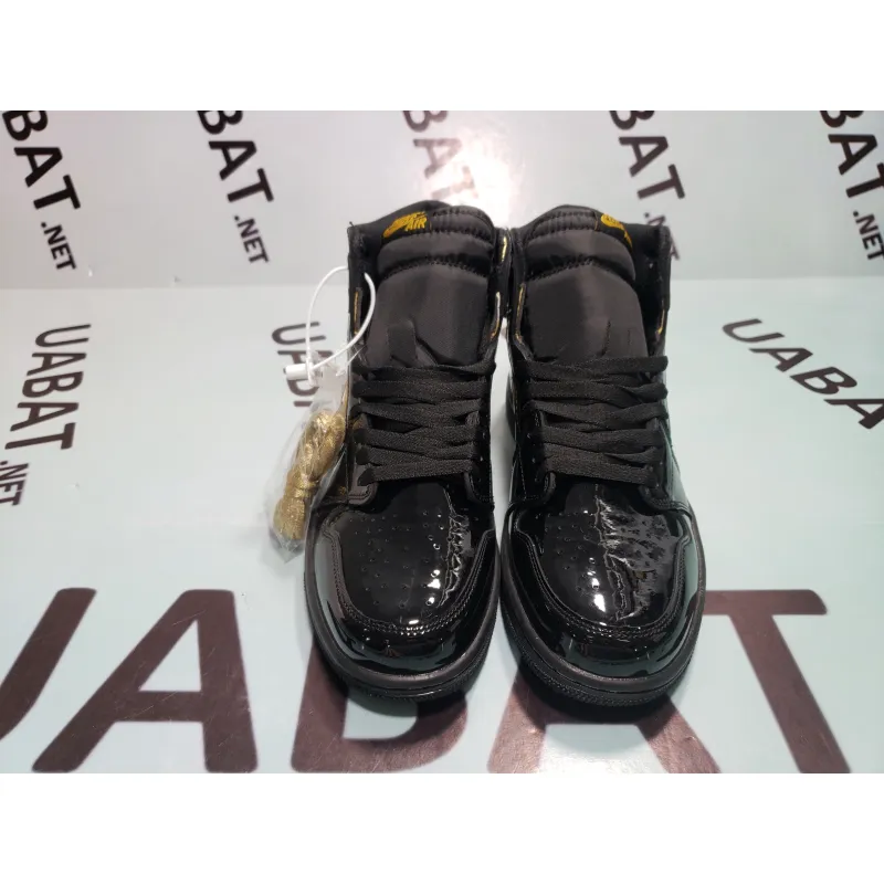 Uabat Jordan 1 Retro High Black Metallic Gold (2020),555088-032