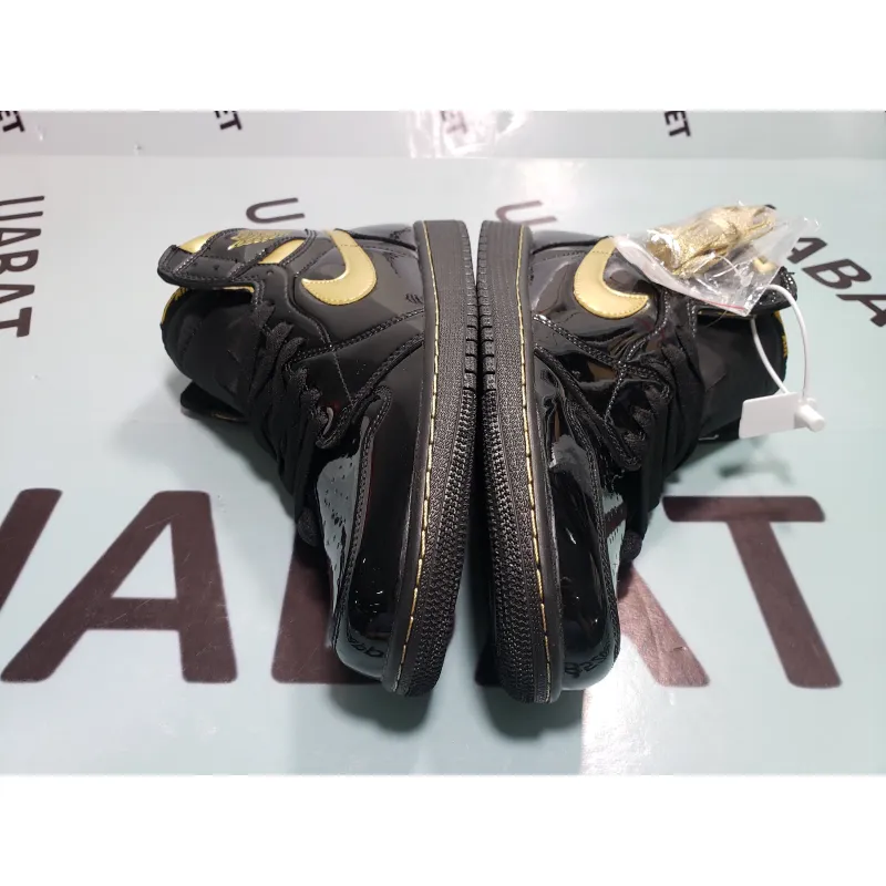 Uabat Jordan 1 Retro High Black Metallic Gold (2020),555088-032