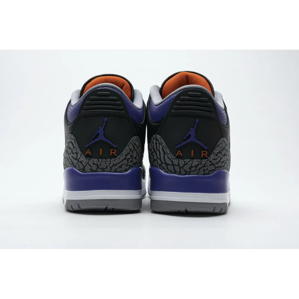 Uabat Jordan 3 Retro Black Court Purple,CT8532-050