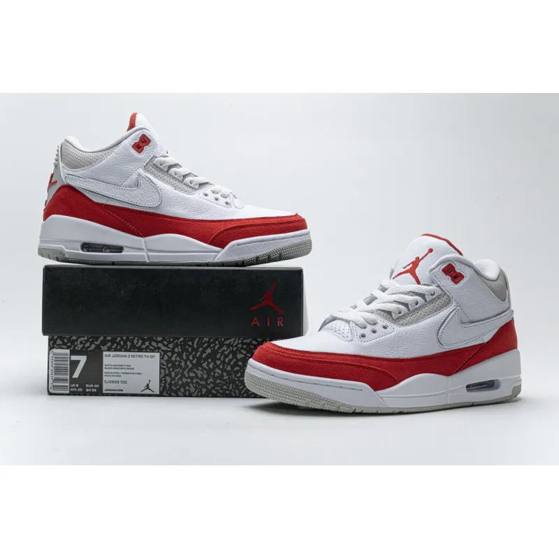 Uabat Jordan 3 Retro Tinker White University Red,CJ0939-100