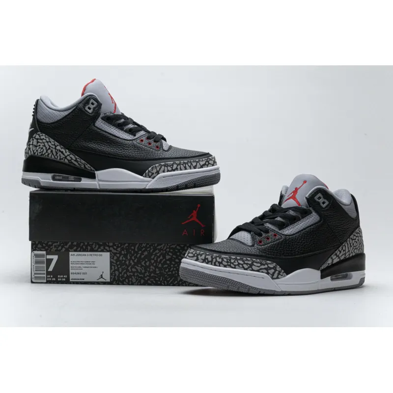 Uabat Jordan 3 Retro Black Cement (2018),854262-001