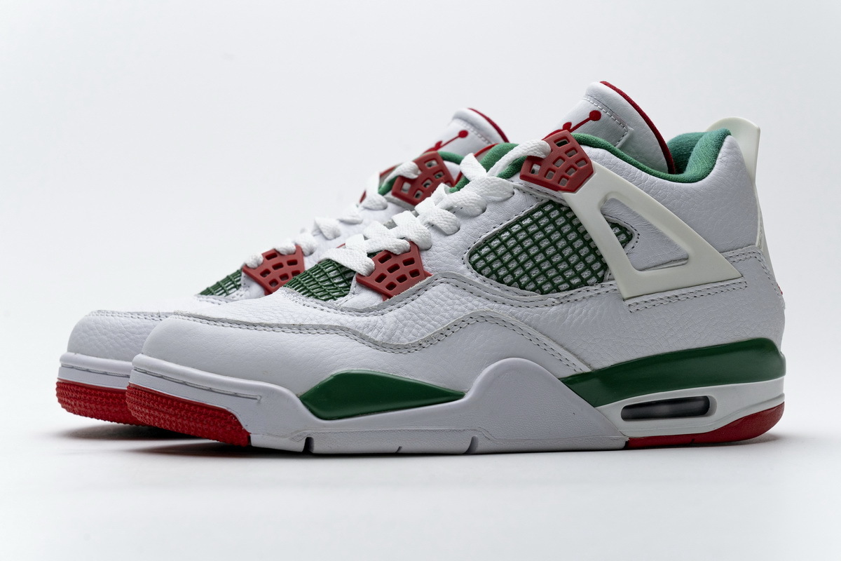 Uabat Air Jordan 4 Retro White Green Red,AQ3816-063