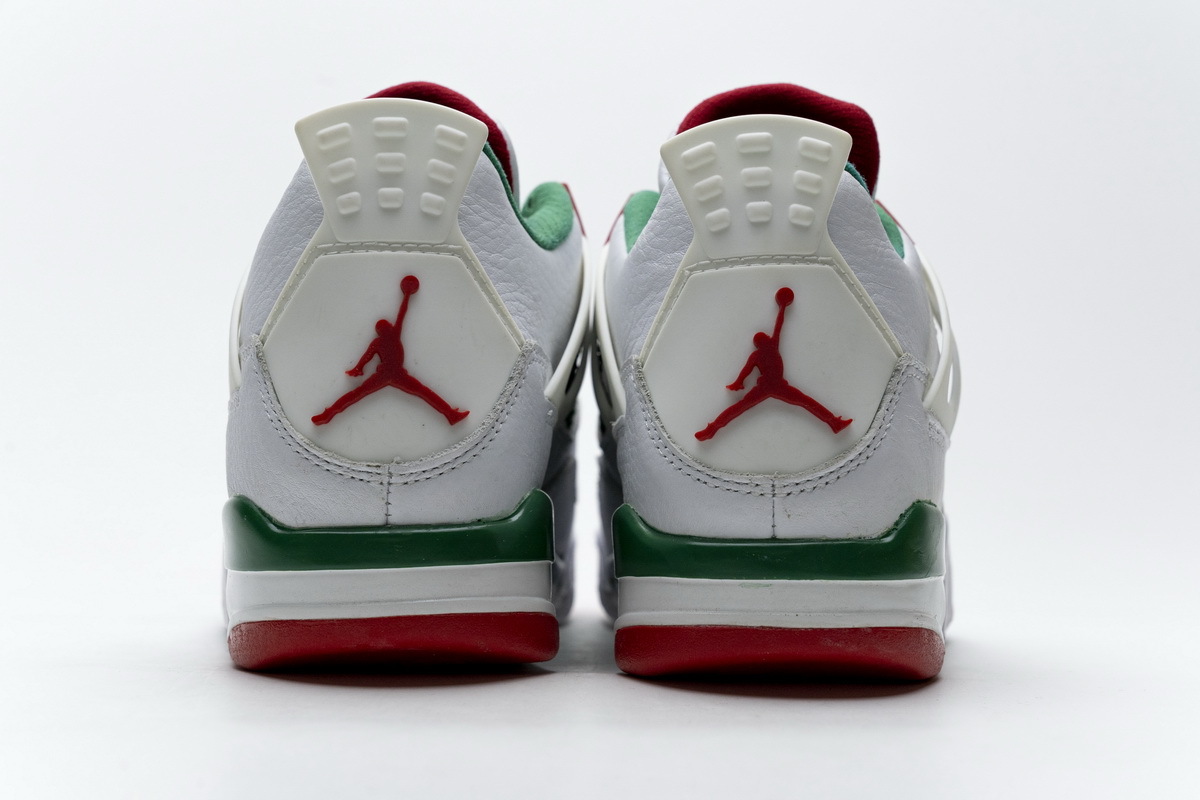 Uabat Air Jordan 4 Retro White Green Red,AQ3816-063