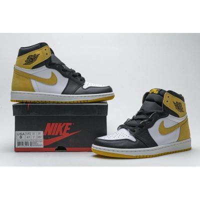 OG Air Jordan 1 Retro High OG Yellow Ochre ,555088-109 01