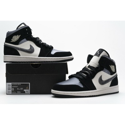 OG Air Jordan 1 Mid SE Satin Smoke Grey ,852542-011 01
