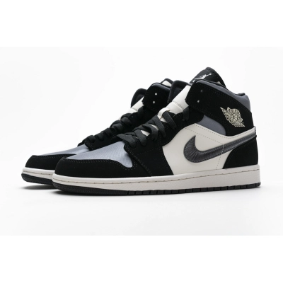 OG Air Jordan 1 Mid SE Satin Smoke Grey ,852542-011 02