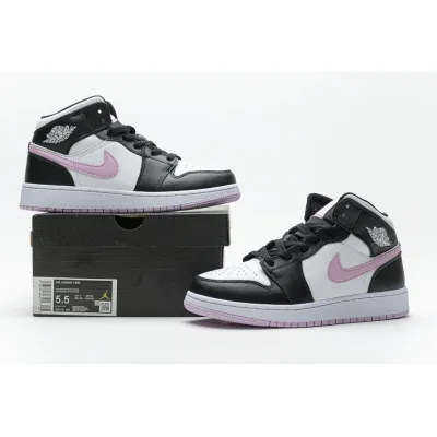 OG Air Jordan 1 Mid White Black Light Arctic Pink,555112-103 01