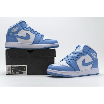 OG Air Jordan 1 Mid UNC,554724-106 01