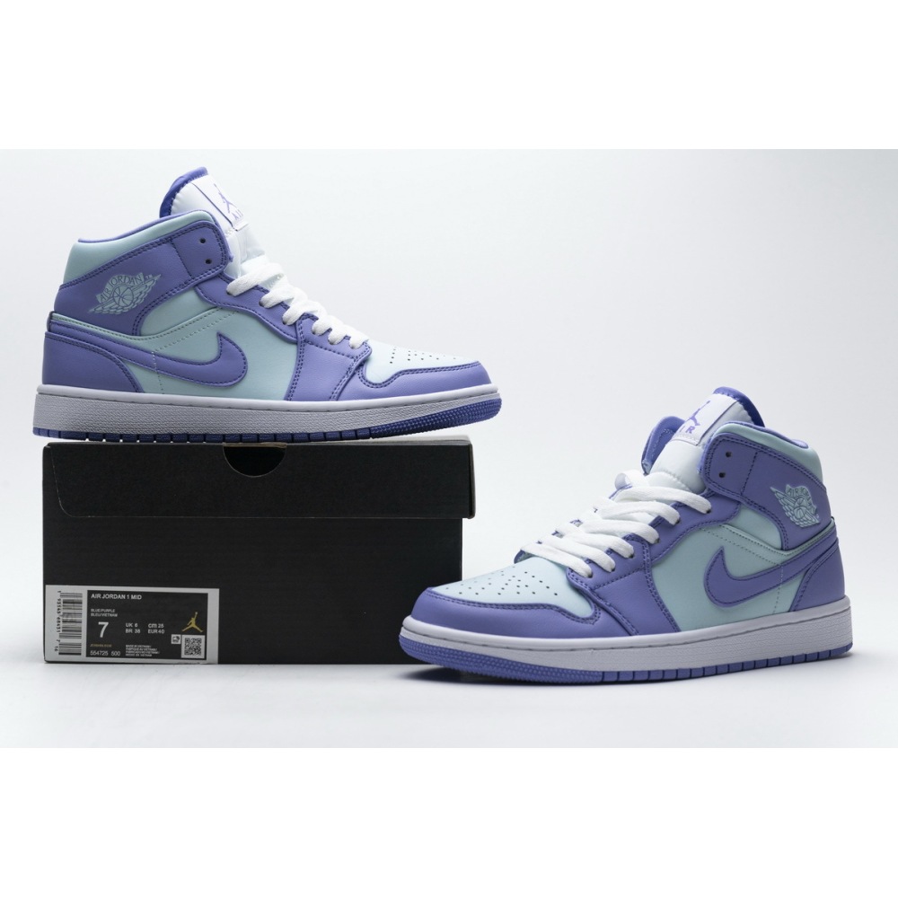 OG AirJordan 1 Mid Purple Aqua (GS) , 554725-500