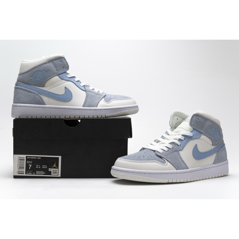 OG AirJordan 1 Mid Mixed Textures Blue , DA4666-100