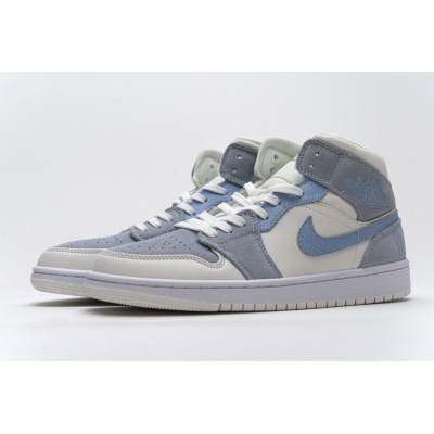 OG AirJordan 1 Mid Mixed Textures Blue , DA4666-100 02