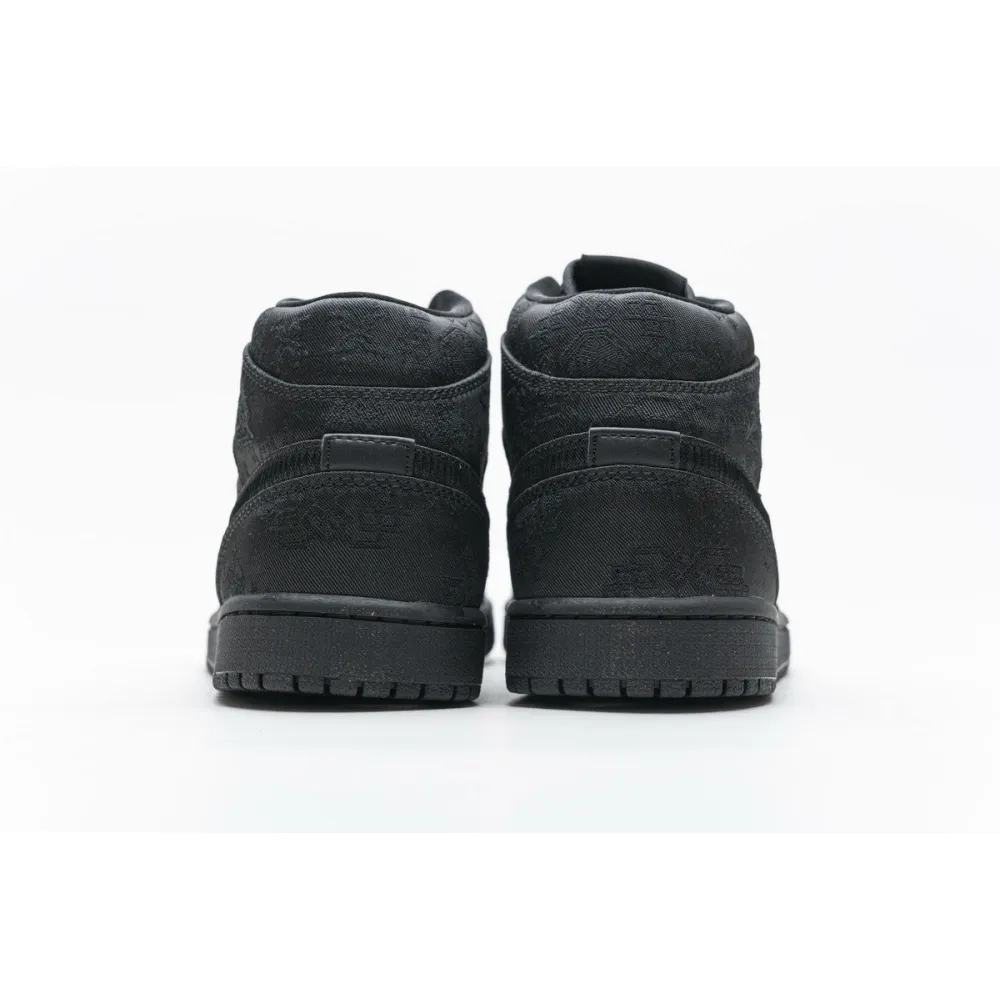 OG Air Jordan 1 Mid SE Fearless Edison Chen Black ,CU2804-300