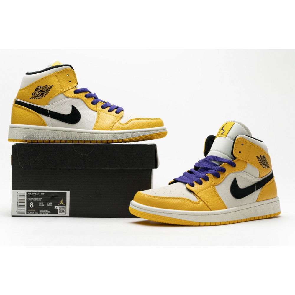 OG Air Jordan 1 Mid SE Lakers , 852542-700