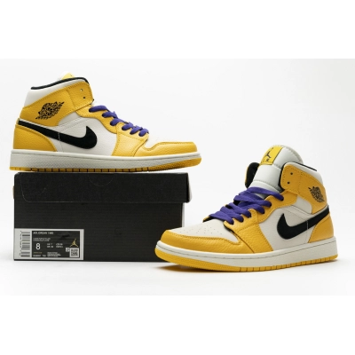 OG Air Jordan 1 Mid SE Lakers , 852542-700 01