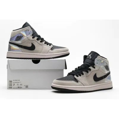 OG Air Jordan 1 Mid Dirty Powder Iridescent (W), BQ6472-602 01