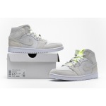 OG Air Jordan 1 Mid Vast Grey Ghost Green (W), CV3018--001
