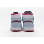 OG Air Jordan 1 Mid Half Blue Polka Dot Swoosh (GS),  555112-400