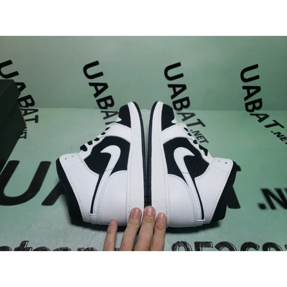 OG Air Jordan 1 Mid White Black,  554724-113