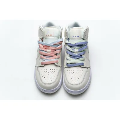 OG Air Jordan 1 Mid Multi-Color Swoosh Phantom (GS),  555112-035 02