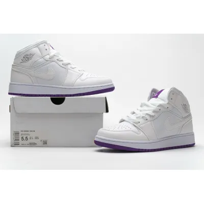 OG Air Jordan 1 Mid SE White Fuchsia Blast,  555112-100 01