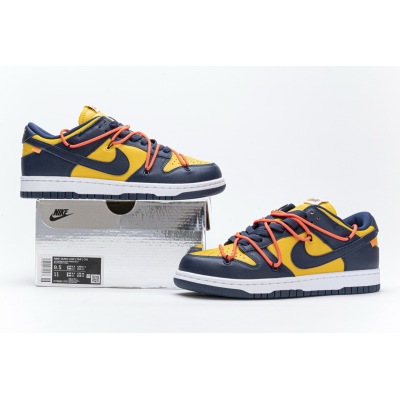 OG Dunk Low Off-White University Gold Midnight Navy,CT0856-700 01