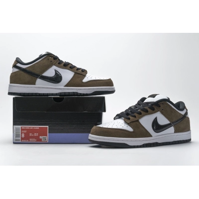 OG Dunk Low White Black Trail End Brown ,304292-102 01