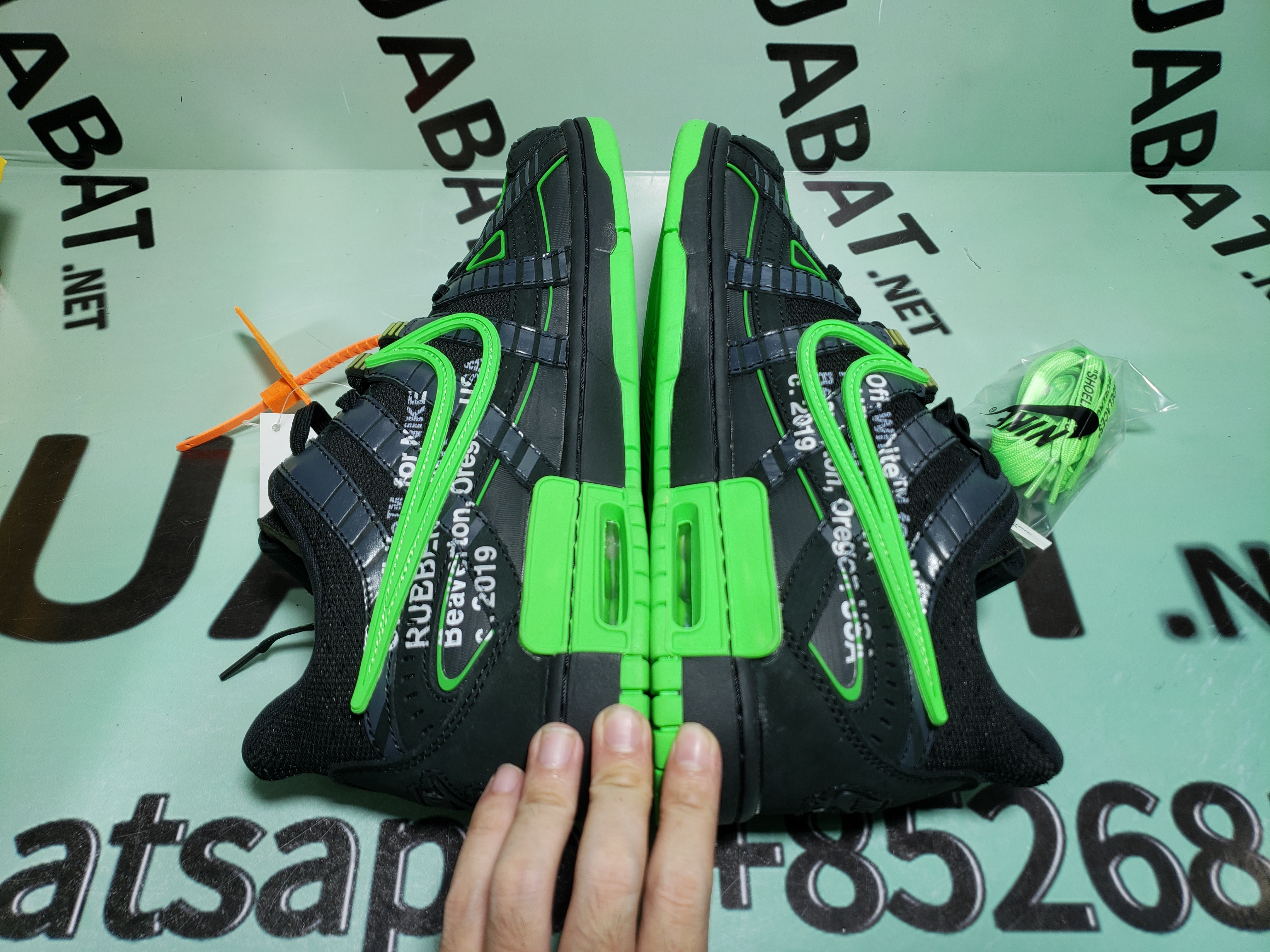 Uabat Air Rubber Dunk Off-White Green Strike,CU6015-001