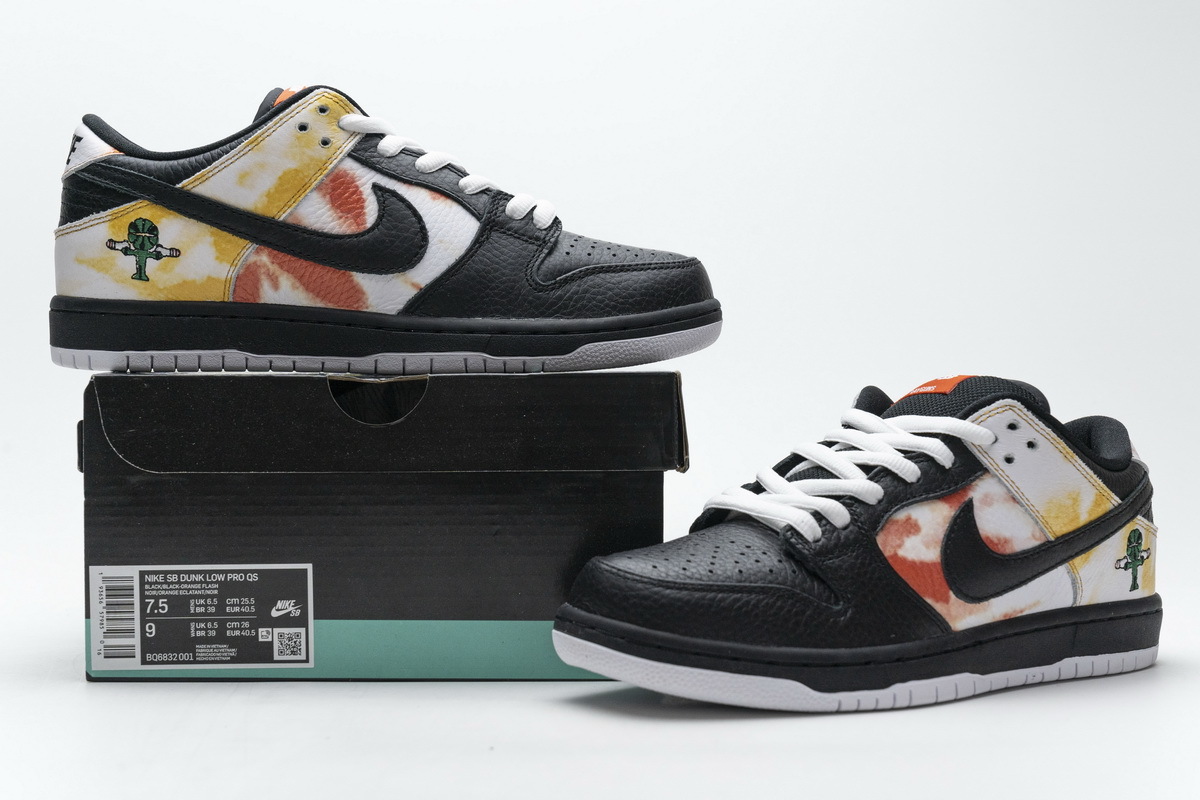 Uabat SB Dunk Low Raygun Tie-Dye Black ,BQ6832-001