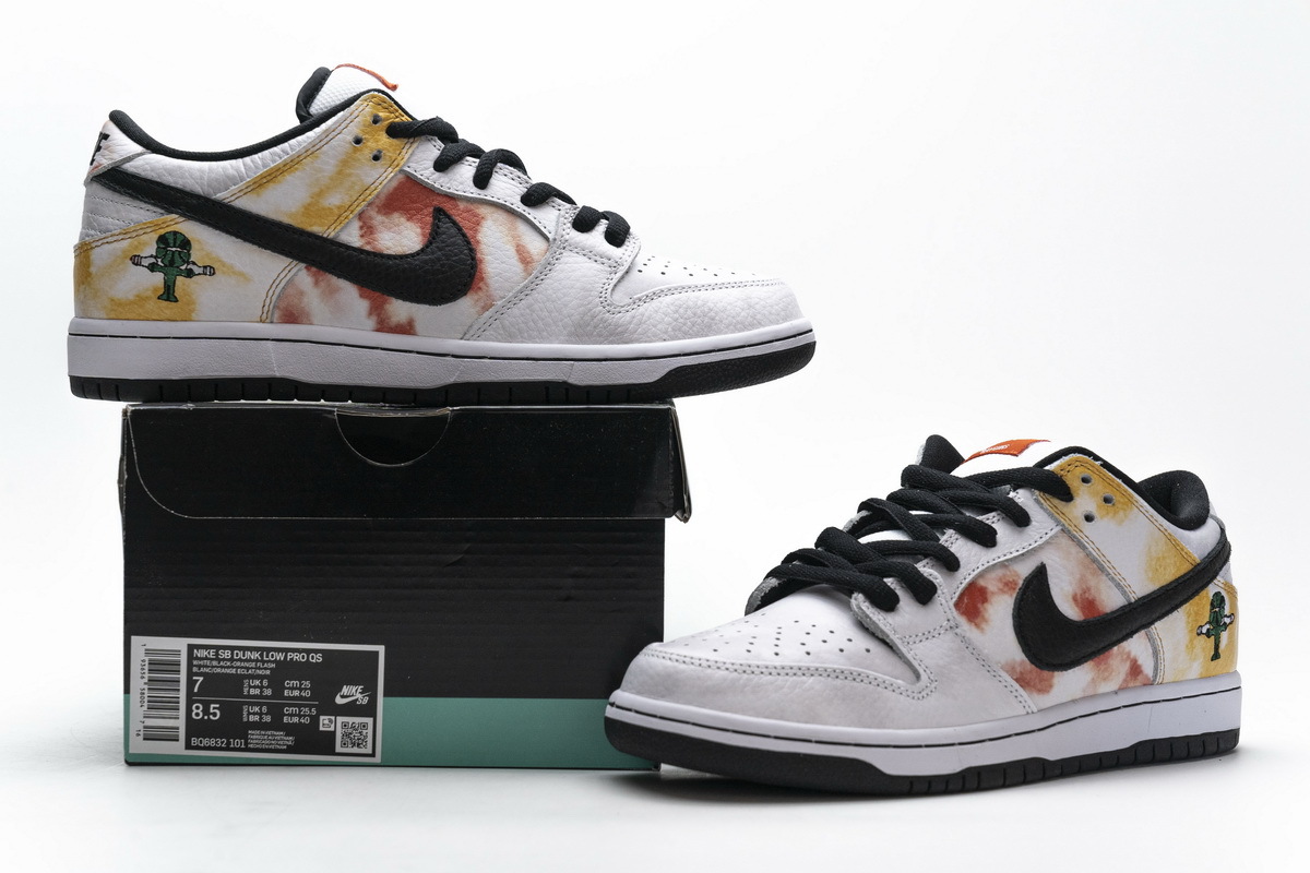 Uabat SB Dunk Low Raygun Tie-Dye White ,BQ6832-101