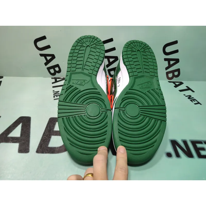 Uabat SB Dunk Low Off-White Pine Green ,CT0856-100