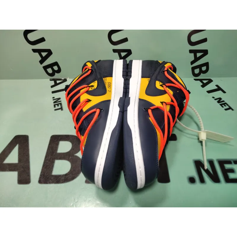 Uabat SB Dunk Low Off-White University Gold Midnight Navy ,CT0856-700