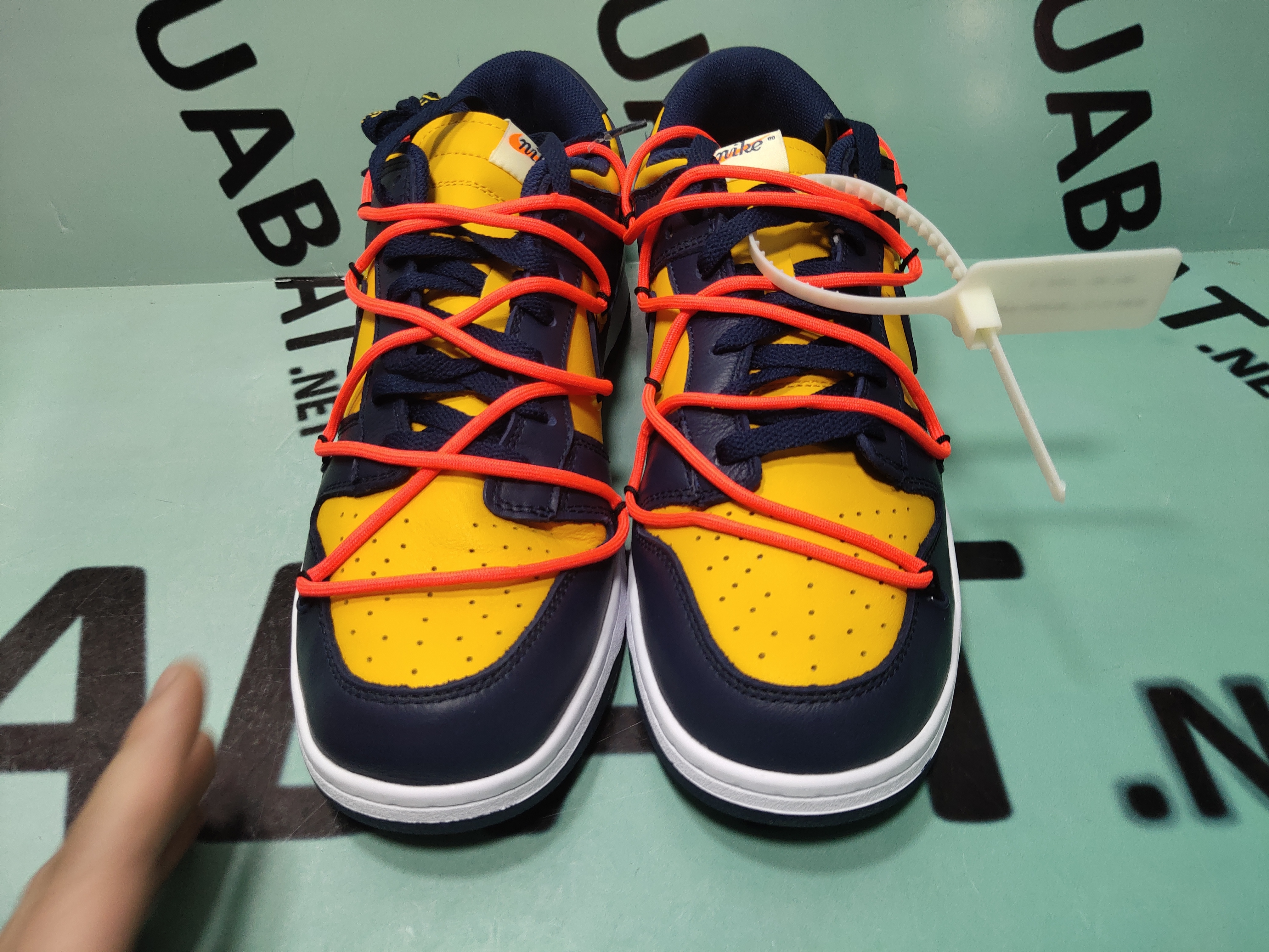 Uabat SB Dunk Low Off-White University Gold Midnight Navy ,CT0856-700