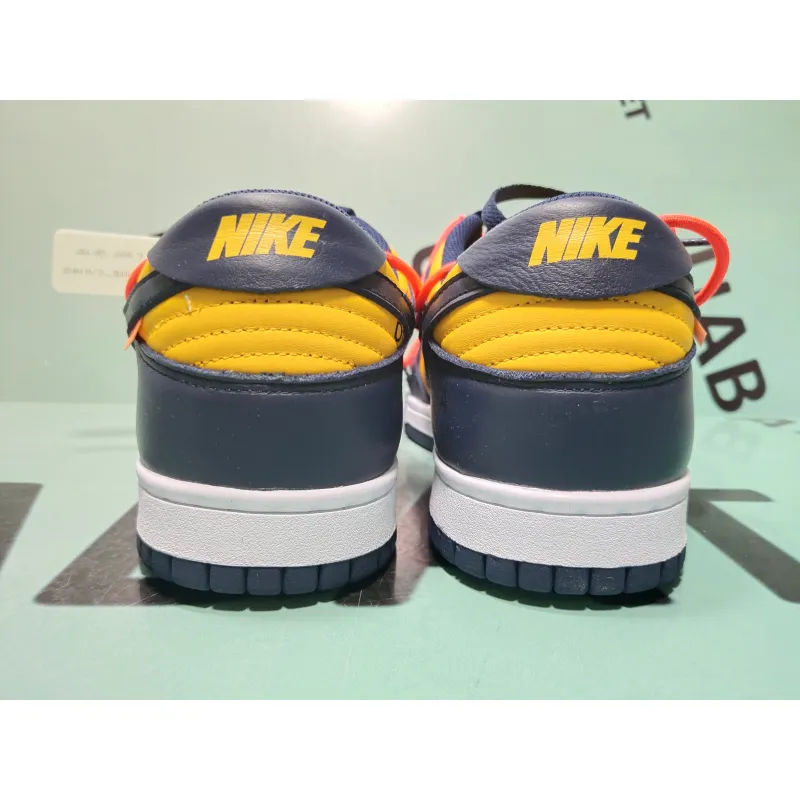 Uabat SB Dunk Low Off-White University Gold Midnight Navy ,CT0856-700