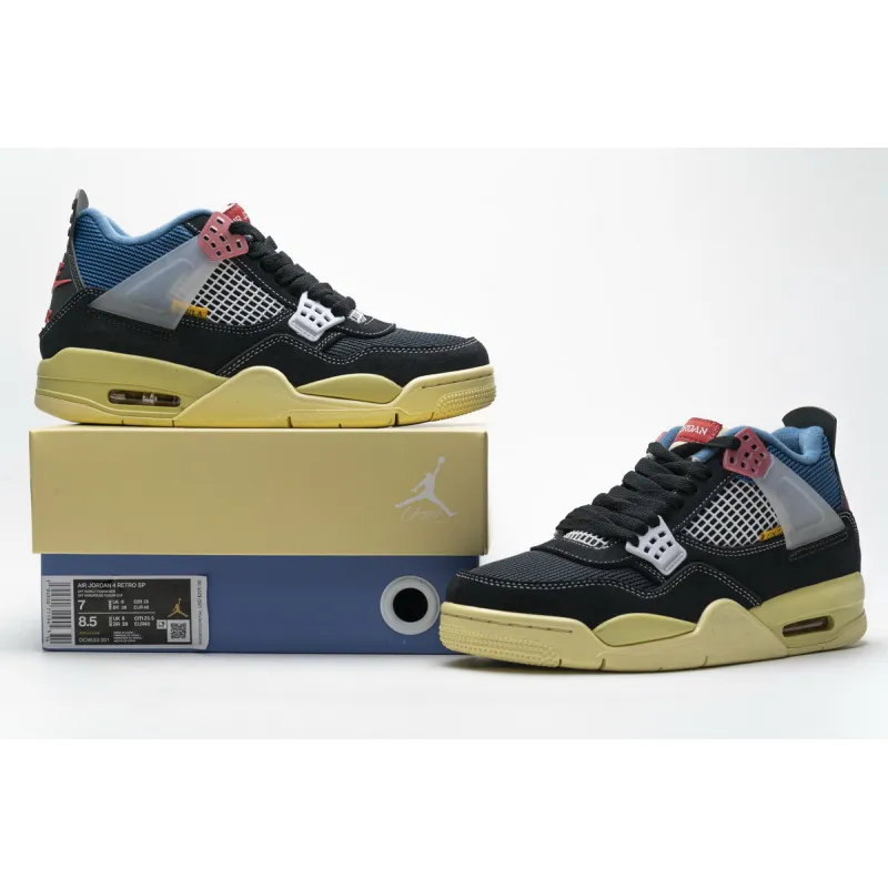 Uabat Jordan 4 Retro Union Off Noir ,DC9533-001