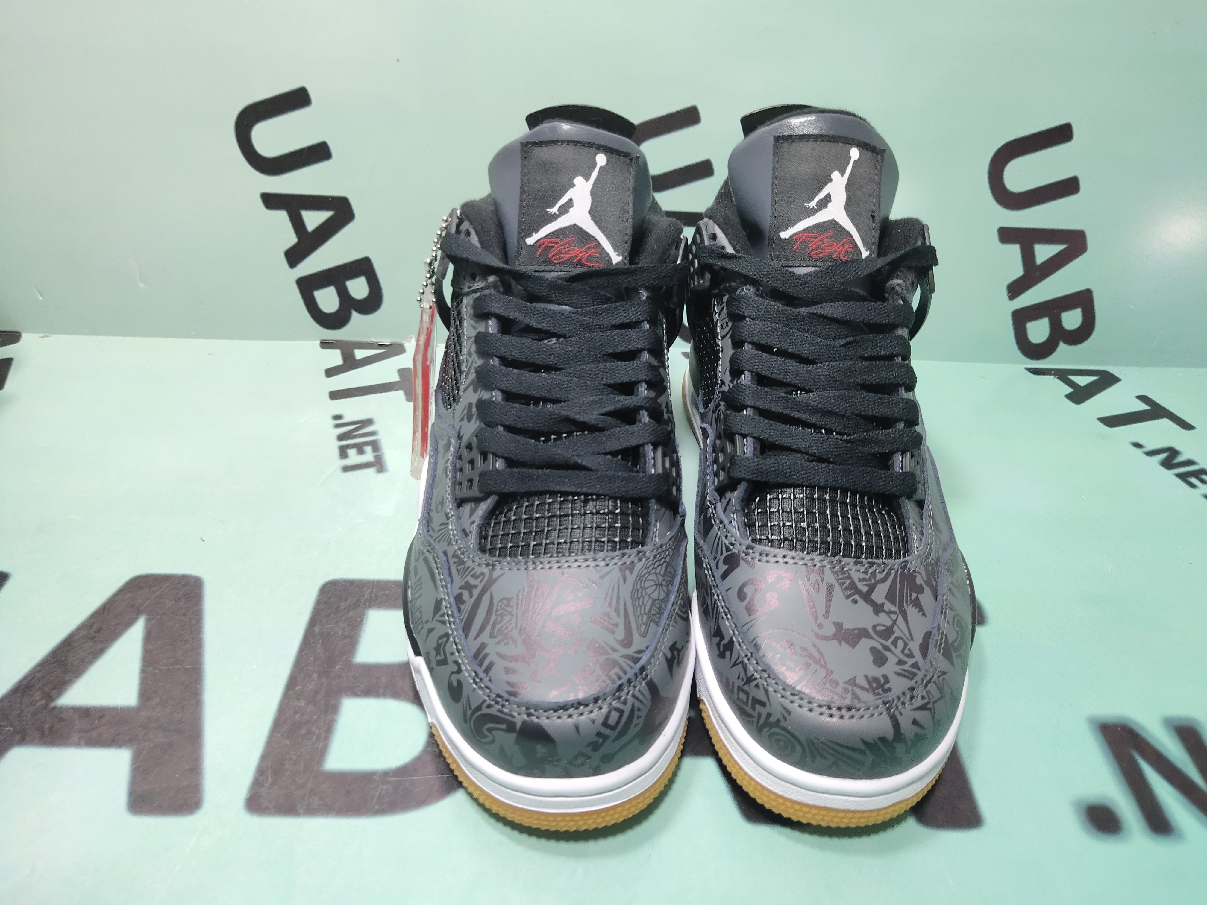 Uabat Jordan 4 Retro Laser Black Gum ,CI1184-001