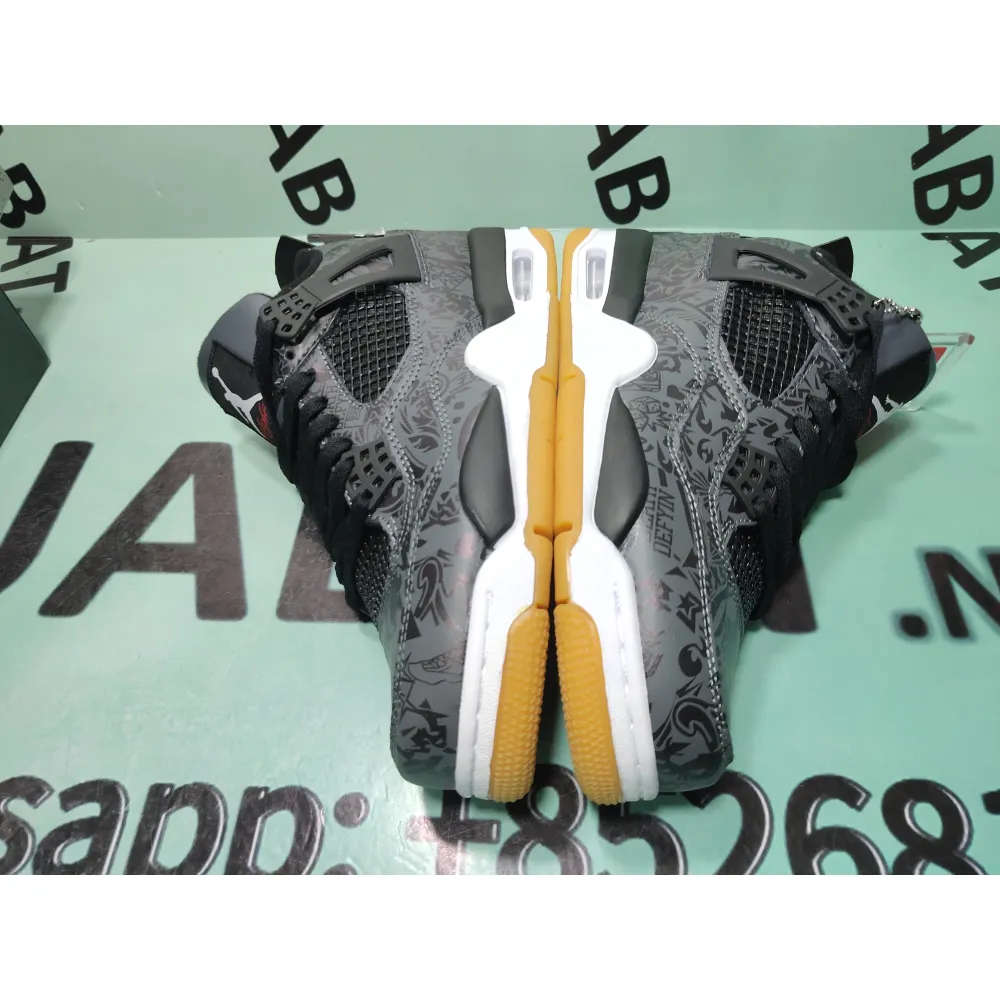 Uabat Jordan 4 Retro Laser Black Gum ,CI1184-001