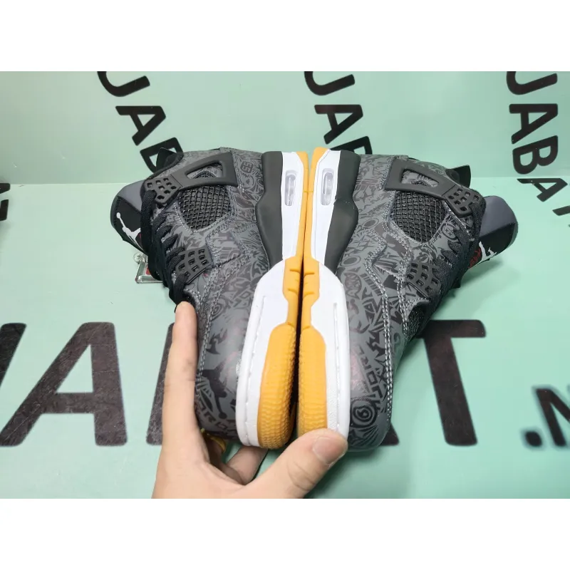 Uabat Jordan 4 Retro Laser Black Gum ,CI1184-001